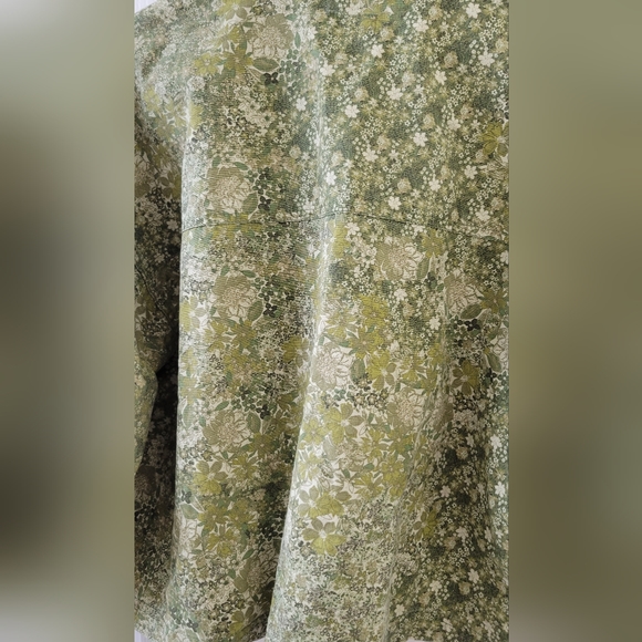 Large green print denim jacket - Picture 3 of 5